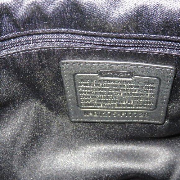 Coach Embossed C Patent Leather Black Tote Bag Handbag Shoulder bag - Picture 13 of 16